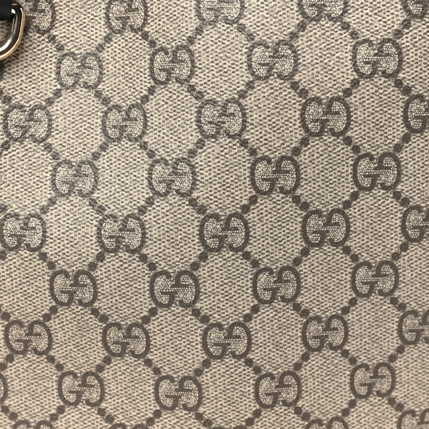 GG Supreme Monogram Emblem Mini Bucket Bag Beige Black
