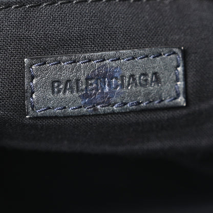 Used Calfskin Silver Hardware Small Neo Classic City Navy