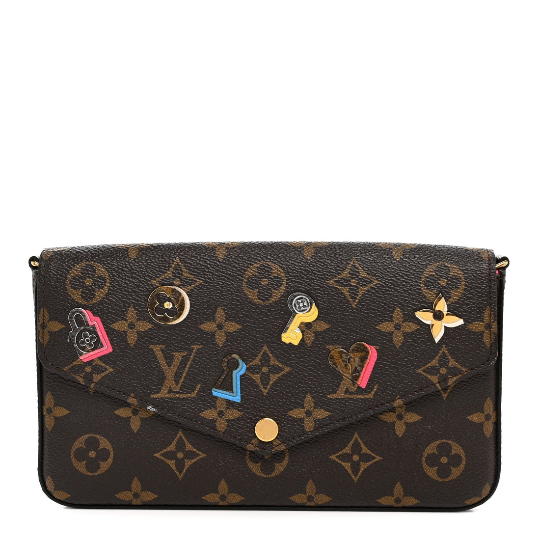 Monogram LV Love Lock Pochette Felicie Chain Wallet