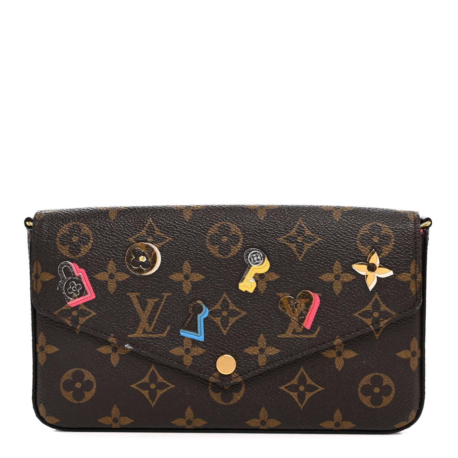 Monogram LV Love Lock Pochette Felicie Chain Wallet