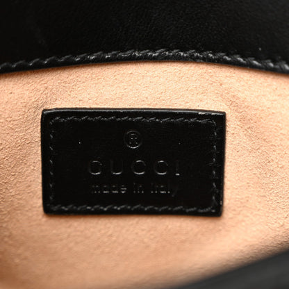 Calfskin Matelasse Monochrome GG Marmont Chain Belt Bag Black