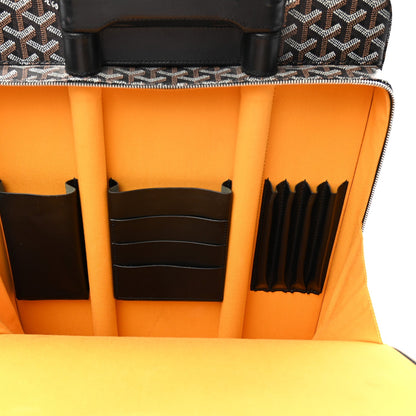 Goyardine Rolling Suitcase Trolley PM Black