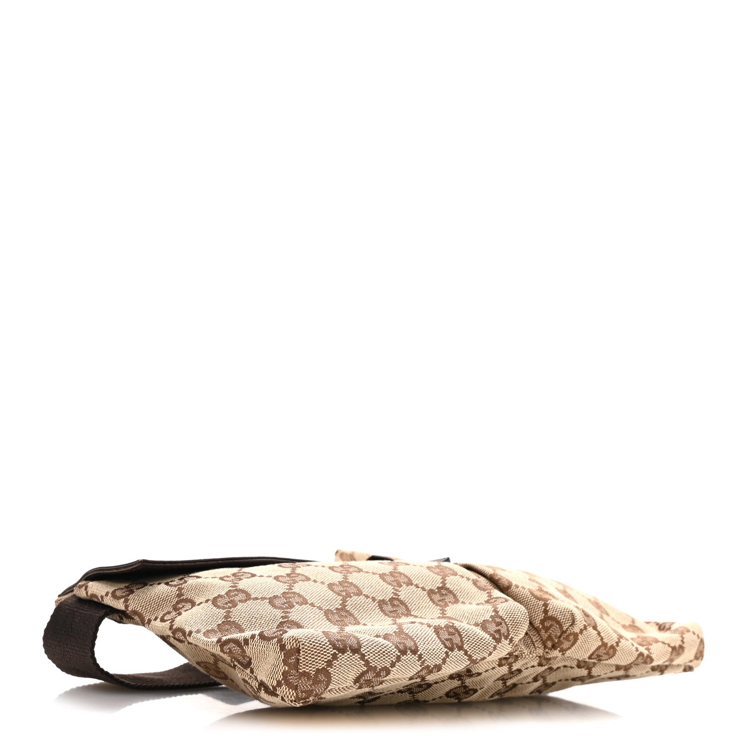 GG Monogram Double Pocket Belt Bag Dark Brown