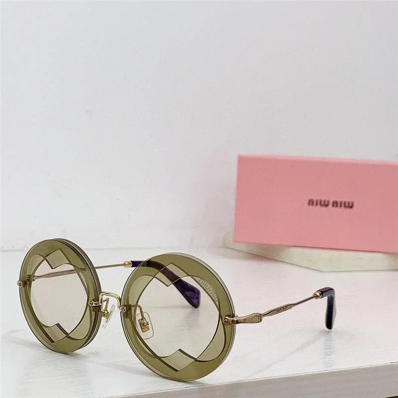 Miu Miu Sunglasses MU 01SS Gold-Black Frame Women's Sunglasses✨
