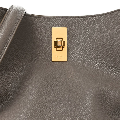 Supple Grained Calfskin Bucket 16 Bag Pebble