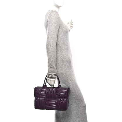 Foulard Intrecciato Pleated Medium Arco Tote Dark Mystic