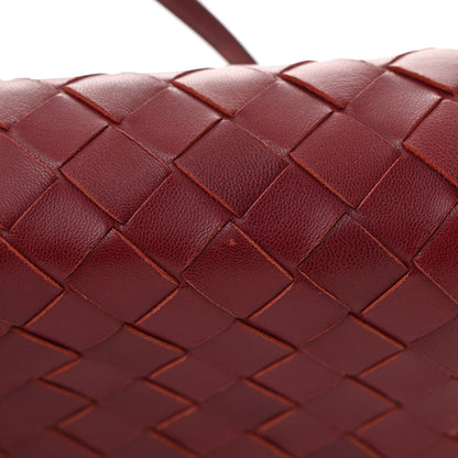 Nappa Intrecciato Mini Crossbody Barolo