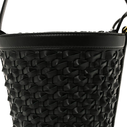 Nappa Intrecciato Small JJ Bucket Bag Black