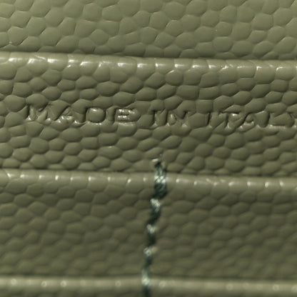 Grain De Poudre Matelasse Chevron Monogram Envelope Chain Wallet Light Sage