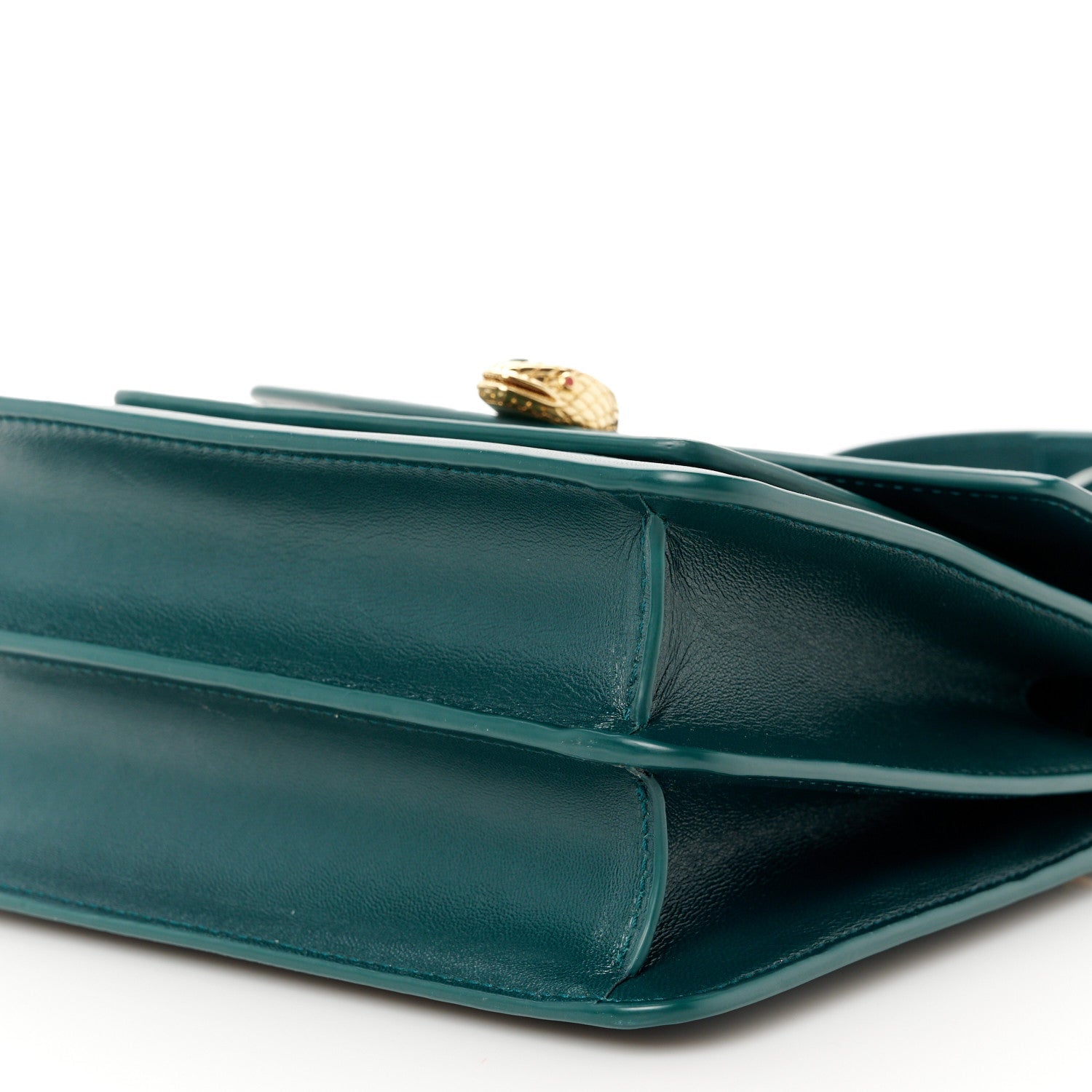 Nappa Monochrome Serpenti Forever Maxi Chain Crossbody Bag Green