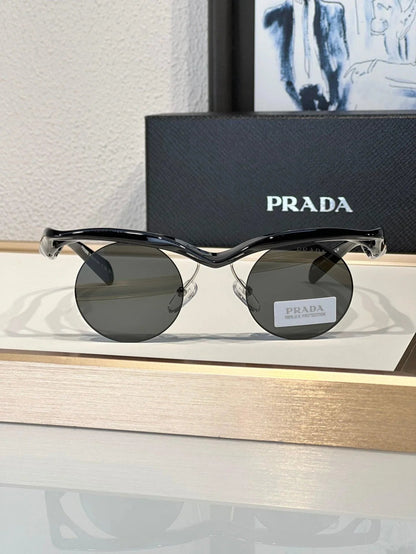 PRADA PR A18S - BLACK-PEACH-GREEN | SUNGLASSES Unisex  🟥