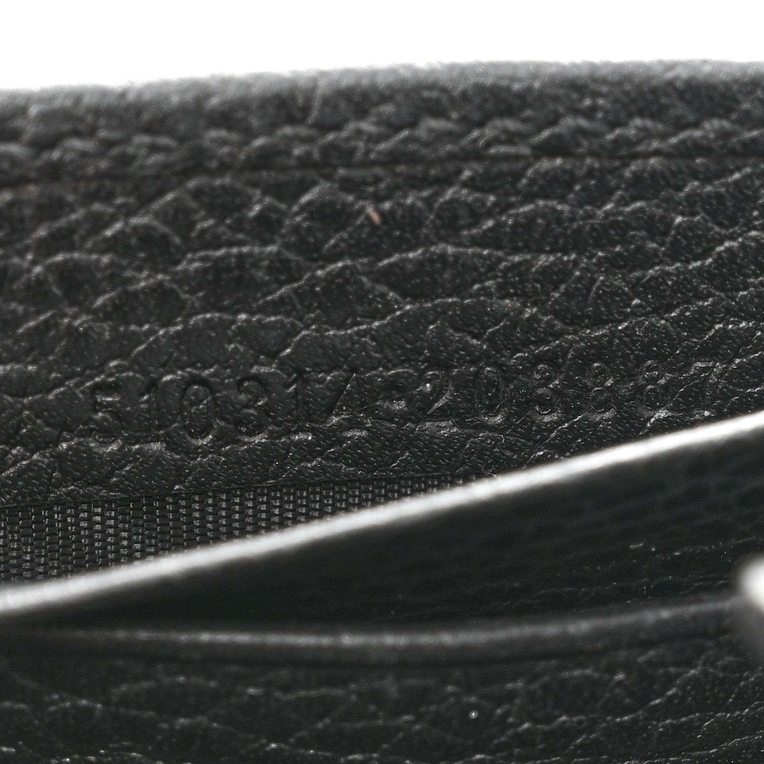 Dollar Calfskin Interlocking G Chain Wallet Black