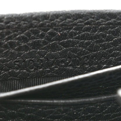 Dollar Calfskin Interlocking G Chain Wallet Black