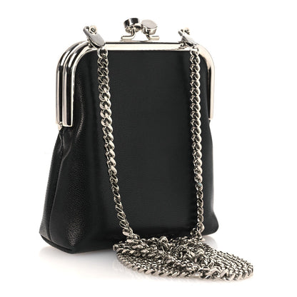 Lambskin Mini Sac Charniere Black