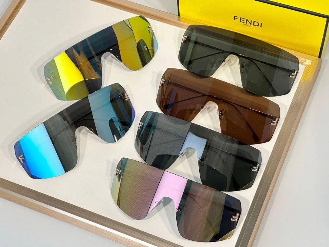 Fendi 2024 First Mask FE 4121 US 28G Shield Sunglasses Women's✨