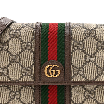 GG Supreme Monogram Web Ophidia Crossbody Wallet Beige Ebony New Acero