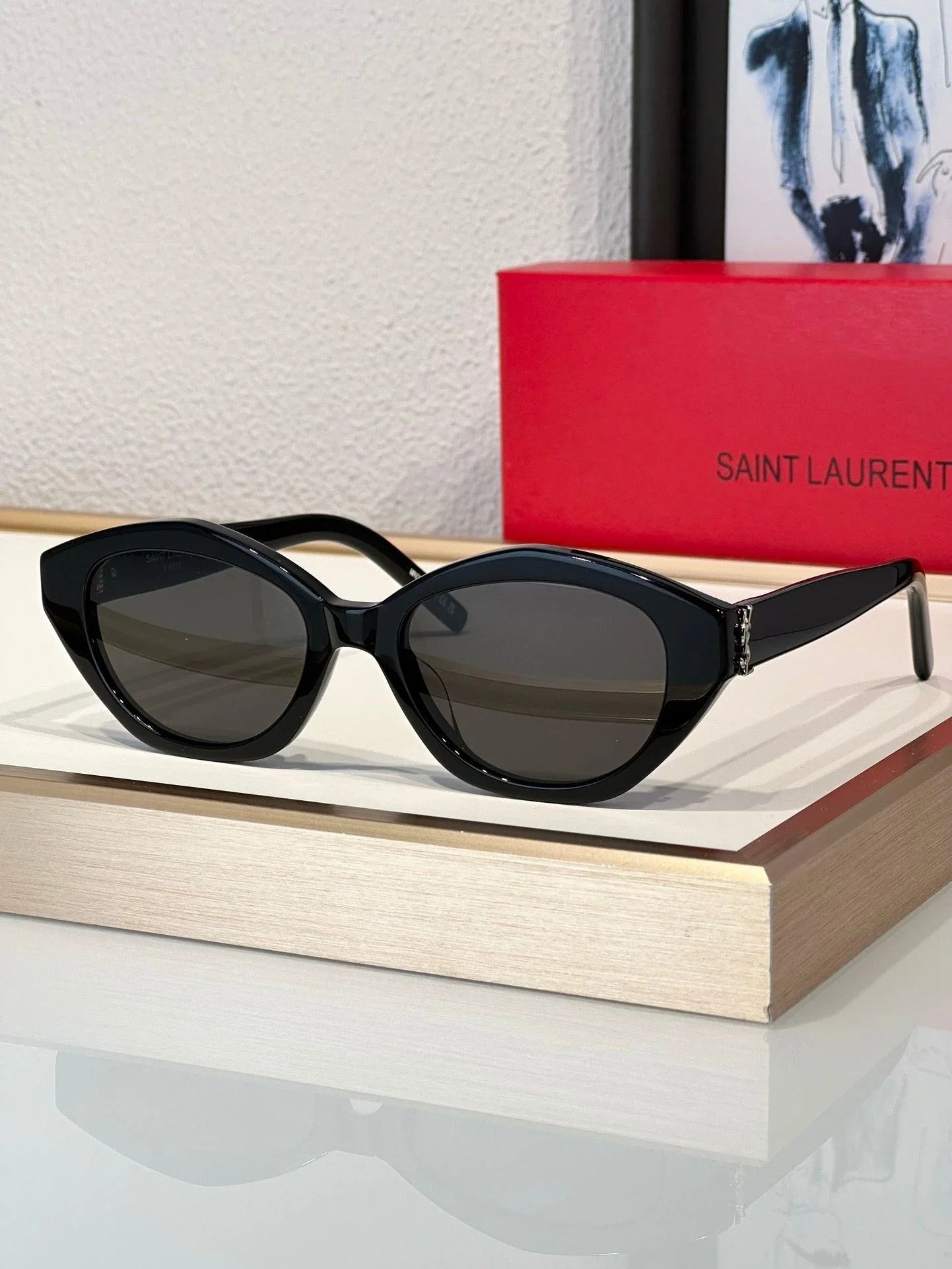 YSL Saint Laurent SLM60 006 54 19 Women's Sunglasses Sunglasses ✨
