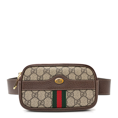GG Supreme Monogram Ophidia Belted iPhone Case 95 38 Dark Brown