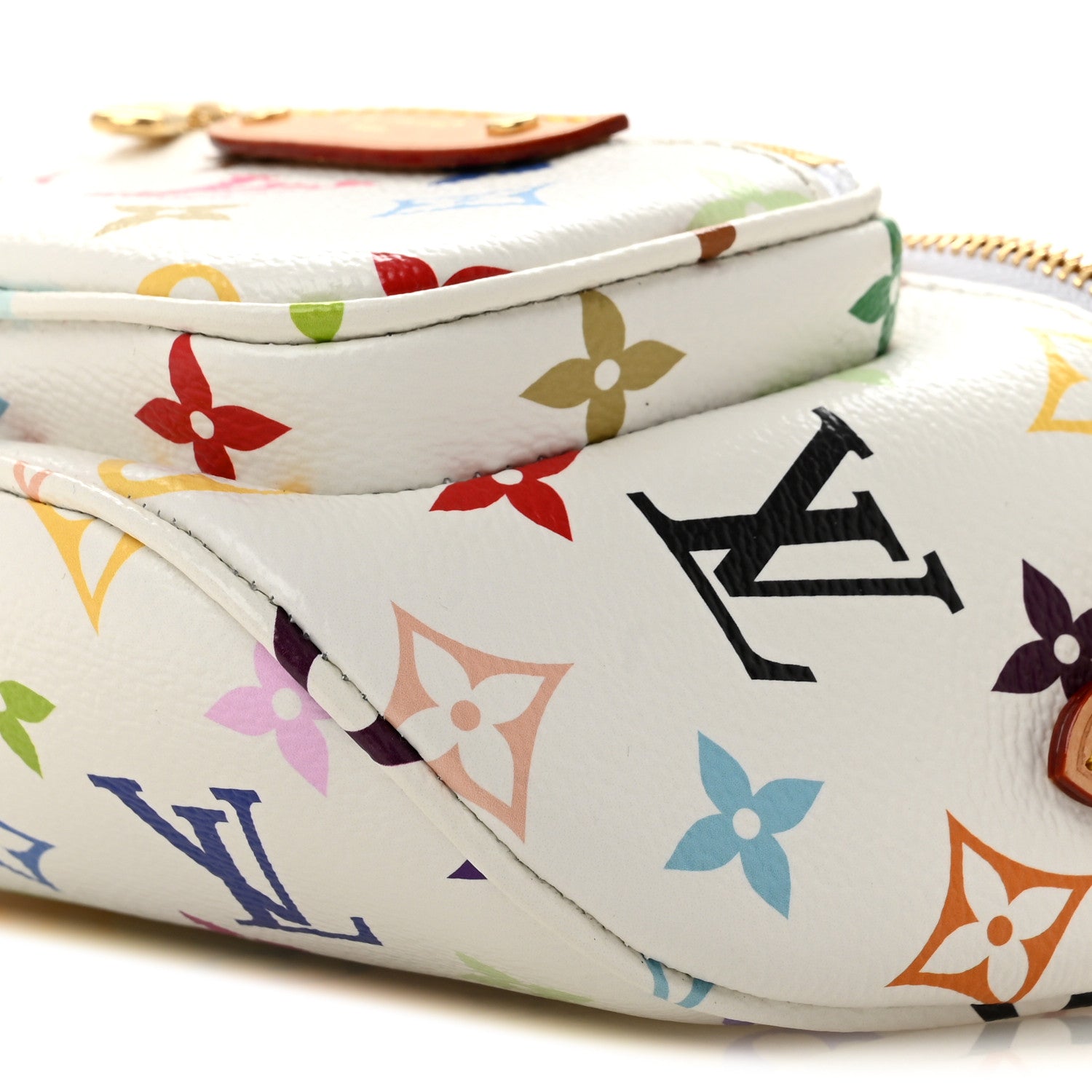 LV X TM Monogram Multicolor Mini Bumbag White