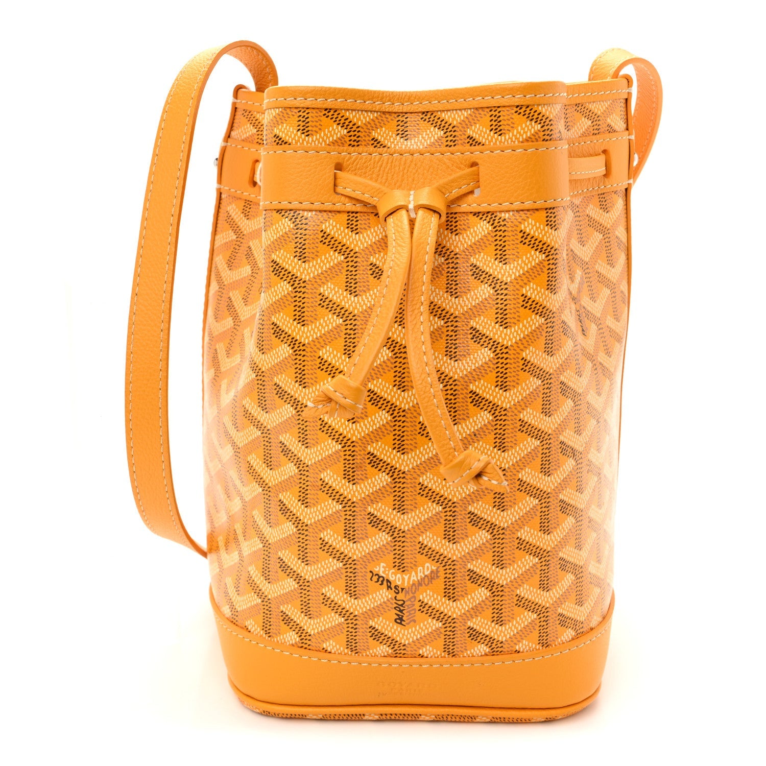 Goyardine Petit Flot Bucket Bag PM Yellow