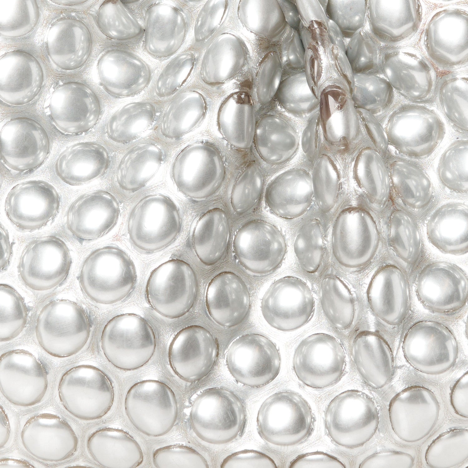 Metallic Fabric Bubble Wrap The Mini Pouch Silver