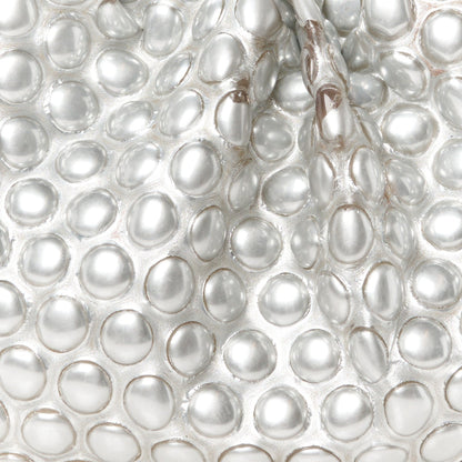 Metallic Fabric Bubble Wrap The Mini Pouch Silver