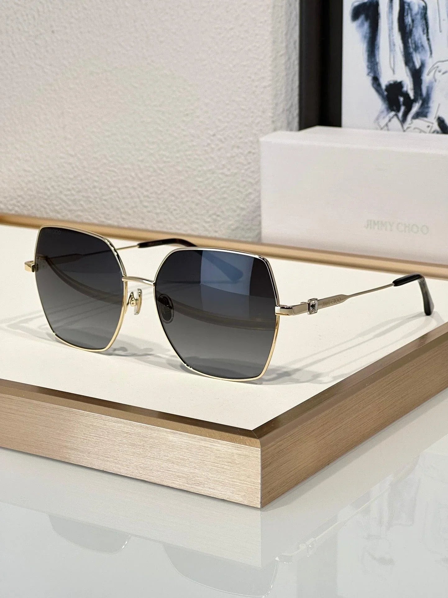Jimmy Choo REYES/S Sunglasses with Glitter women&
