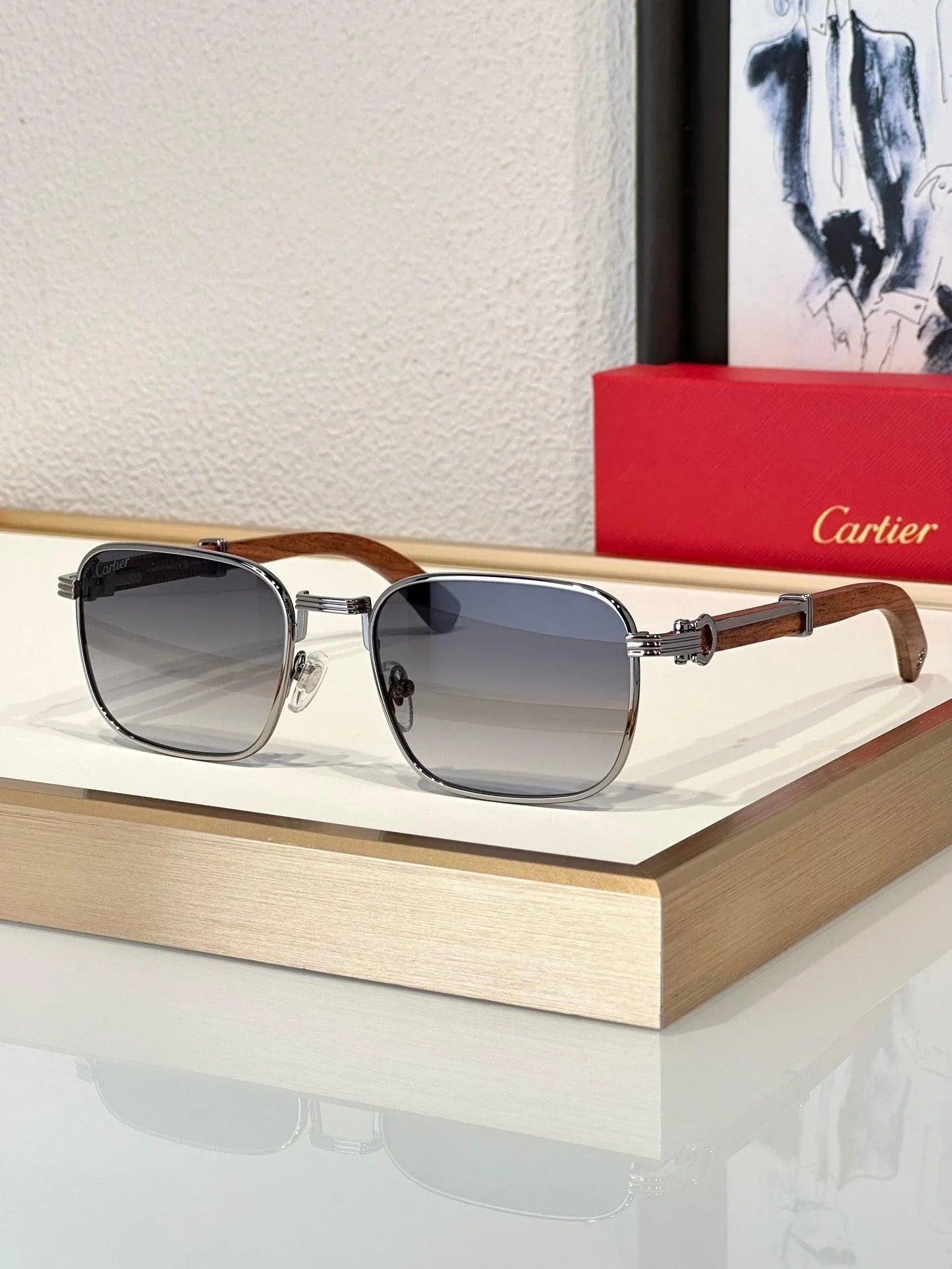 Cartier CT 0363S-NV Horn (Gold/Black) / Wood (Gold/Red)  $3495 ✨