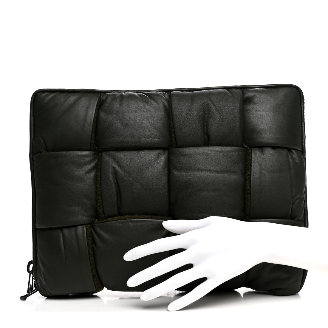 Calfskin Maxi Intrecciato Puffy Laptop Pouch Camping