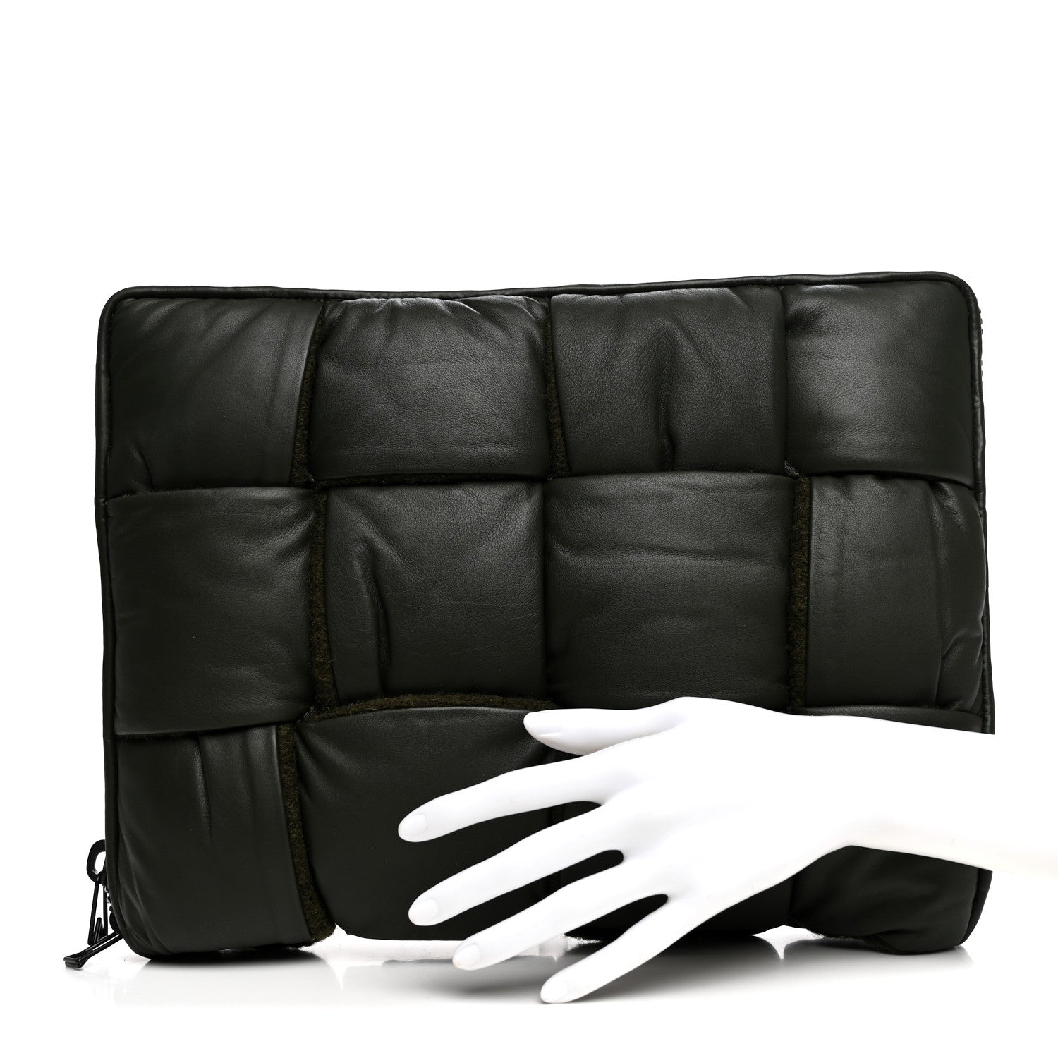 Calfskin Maxi Intrecciato Puffy Laptop Pouch Camping