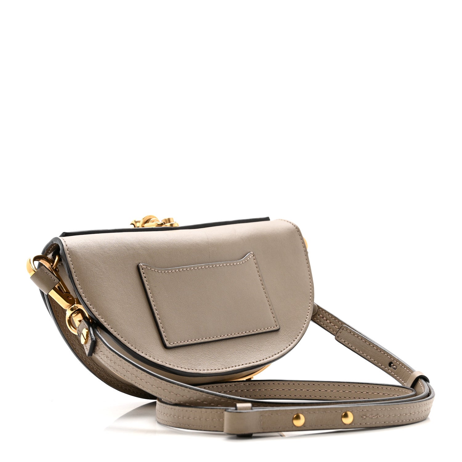 Calfskin Small Nile Bracelet Minaudiere Bag Motty Grey
