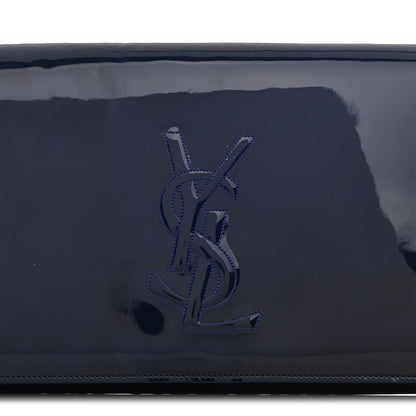 Patent Calfskin Monogram Large Belle De Jour Clutch Royal Blue