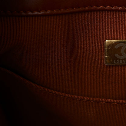 Calfskin Large Deauville Tote Brown