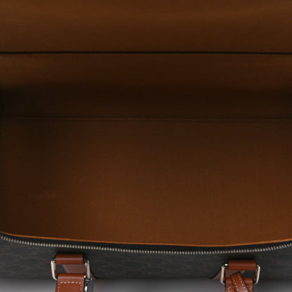 Triomphe Canvas Calfskin Travel Dog Bag Tan