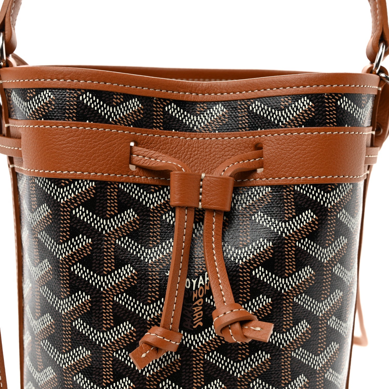 Goyardine Petit Flot Mini Bucket Bag Black Gold