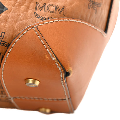 Visetos Small Soft Berlin Drawstring Bucket Bag Cognac