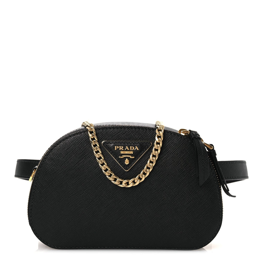 Saffiano Lux Odette Belt Bag Black