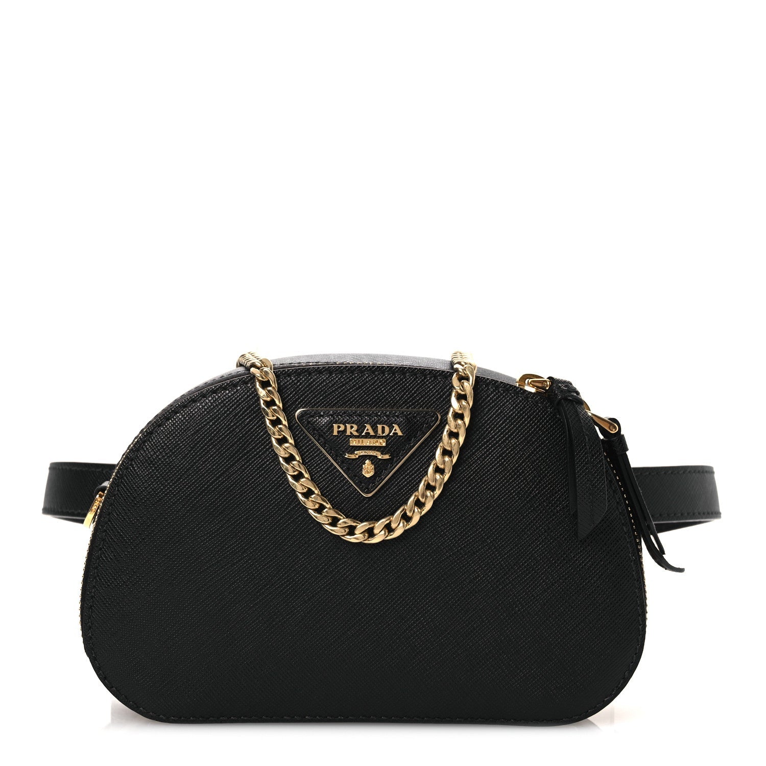 Saffiano Lux Odette Belt Bag Black