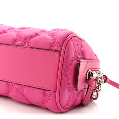 Nylon Calfskin Enamel GG Matelasse Mini Bowler Bag Lovely