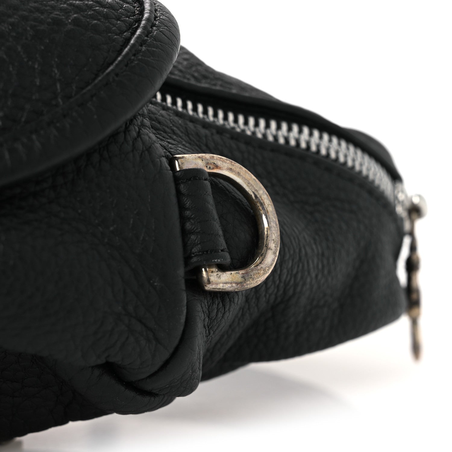 Grained Calfskin Mini Snat Pack Gunslinger Waist Bag Black