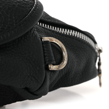 Grained Calfskin Mini Snat Pack Gunslinger Waist Bag Black