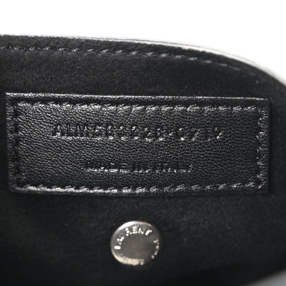 Lambskin Small Teddy Bucket Bag Black