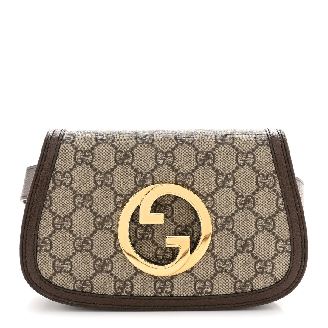 GG Supreme Monogram Textured Dollar Calfskin Blondie Belt Bag 75 30 Beige Ebony New Acero