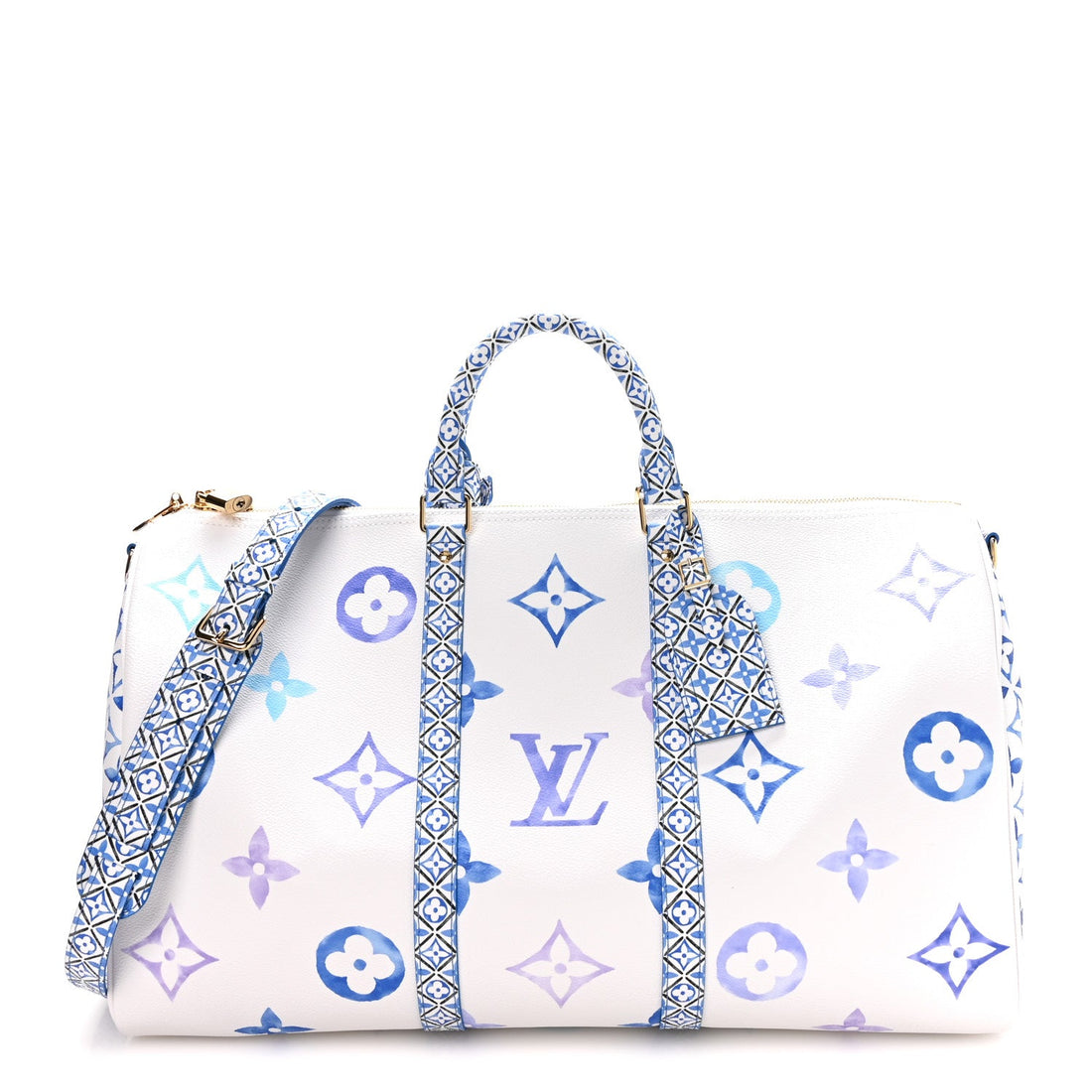 Monogram LV By The Pool Keepall Bandouliere 50 Blue