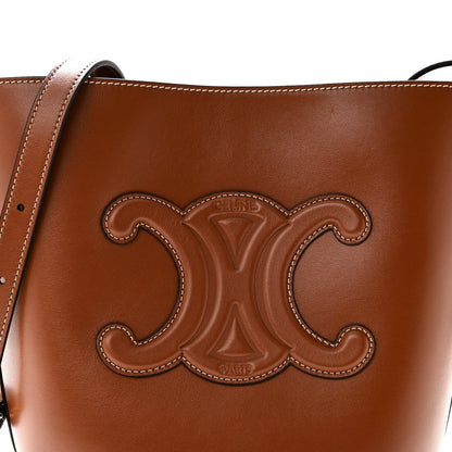Smooth Calfskin Small Cuir Triomphe Bucket Bag Tan