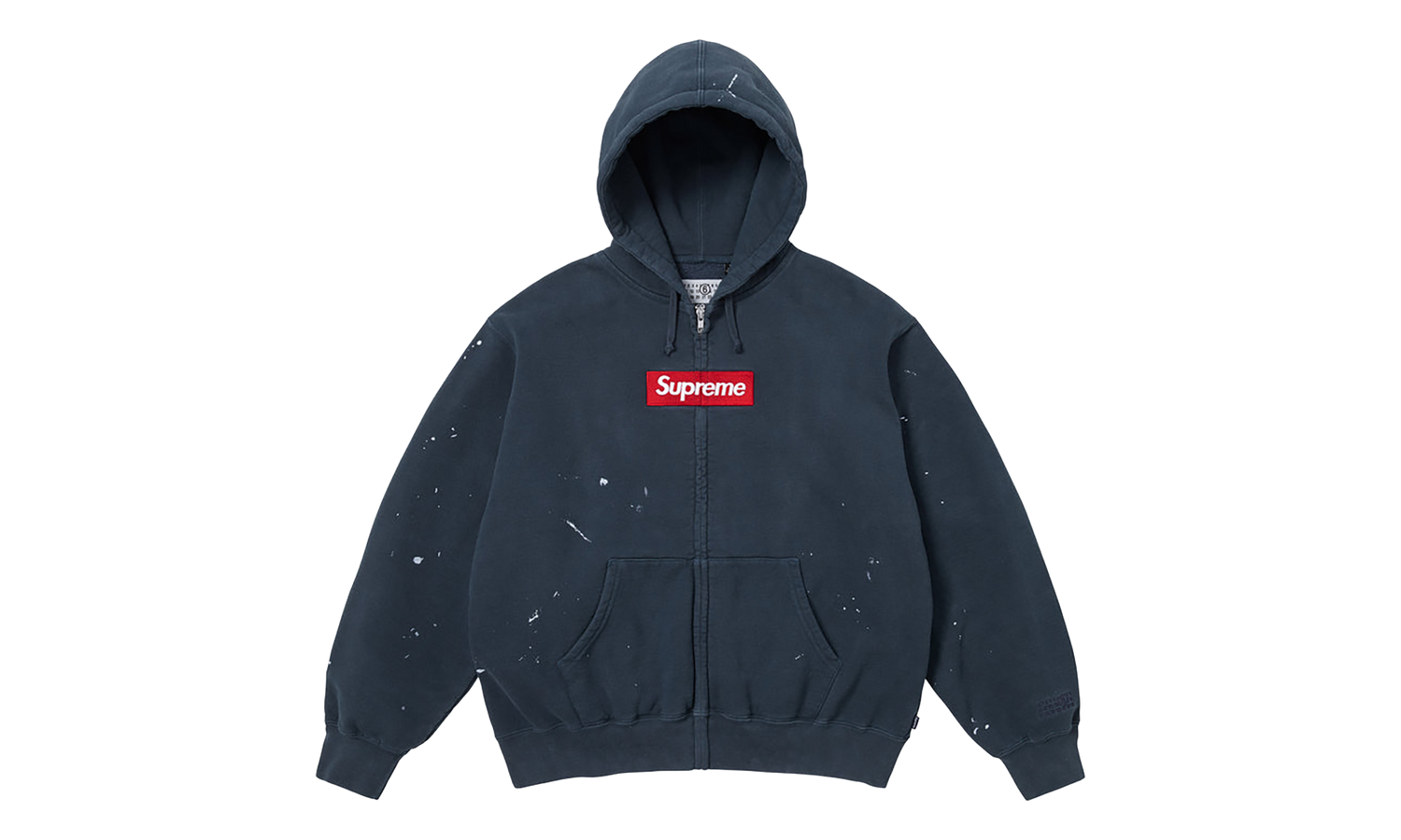 MM6 Maison Margiela Box Logo Zip Up Sweatshirt "SS26 - Navy" SU27170