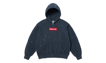 MM6 Maison Margiela Box Logo Zip Up Sweatshirt "SS26 - Navy" SU27170