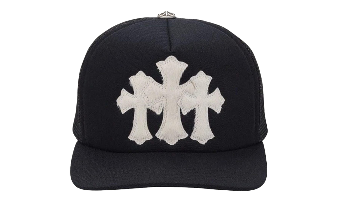 Triple Cross Cemetery Hat "Black - Calfskin/Mohair" CHRM0635