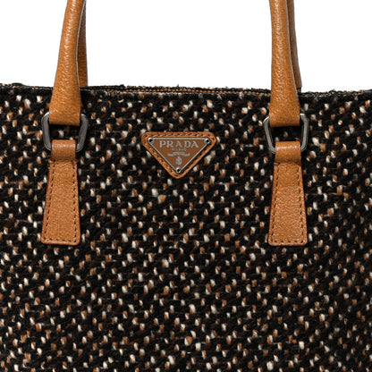 Stuoia Tweed Cinghiale Tote Marrone