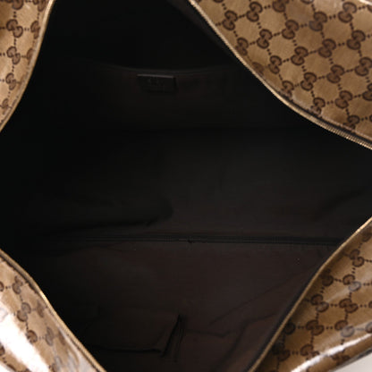 Crystal Monogram Web Large Carry On Duffle Bag Brown
